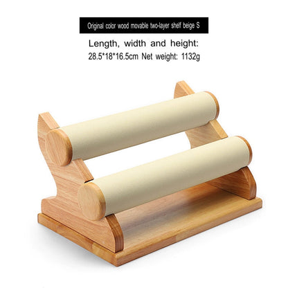 Jewelry Display Rack Solid Wood Microfiber Material Bracelet Jewelry Rack