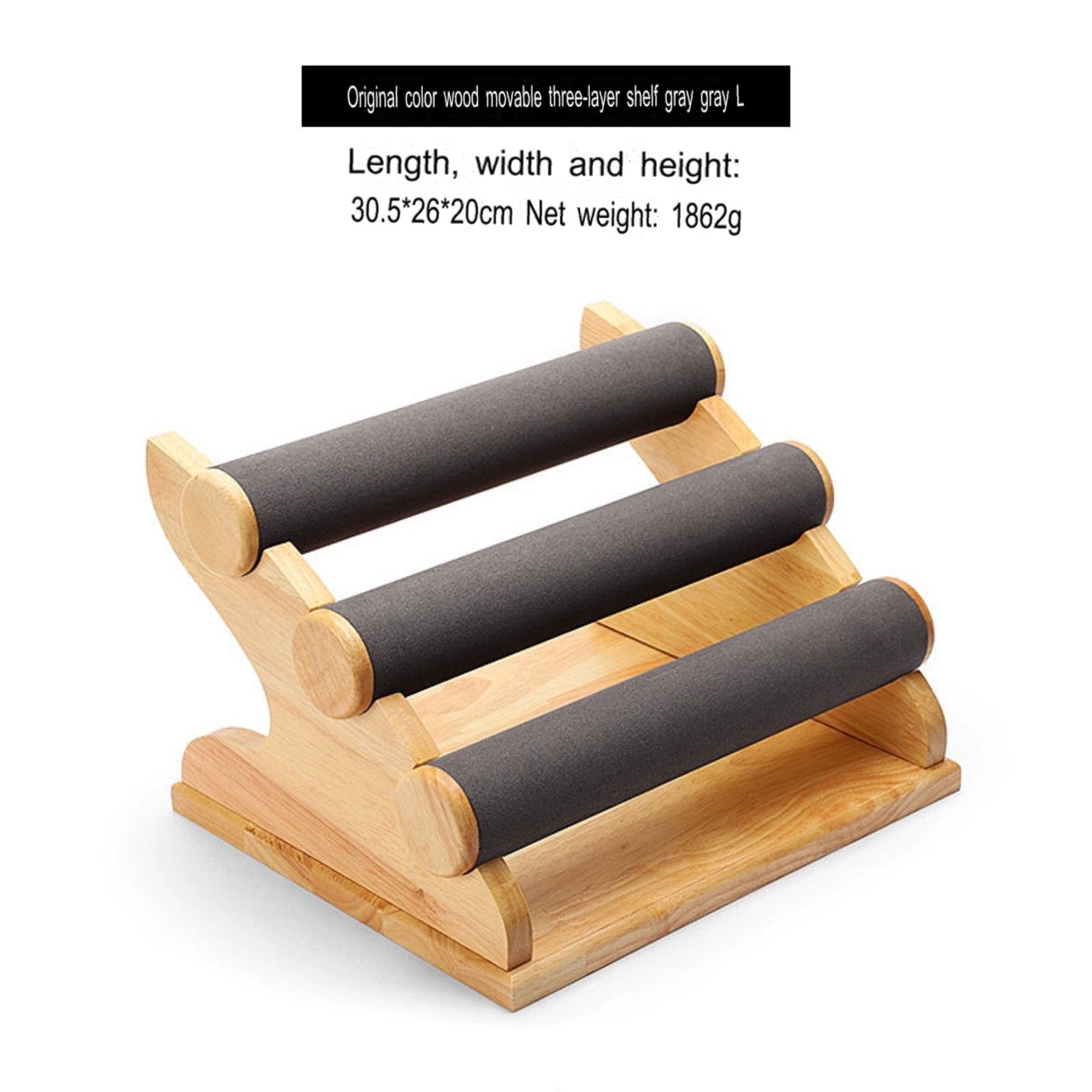 Jewelry Display Rack Solid Wood Microfiber Material Bracelet Jewelry Rack