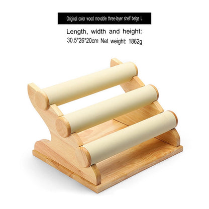 Jewelry Display Rack Solid Wood Microfiber Material Bracelet Jewelry Rack