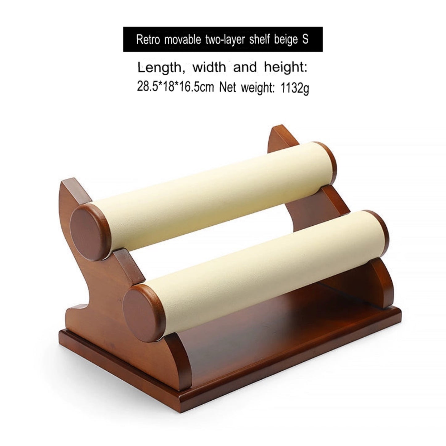 Jewelry Display Rack Solid Wood Microfiber Material Bracelet Jewelry Rack