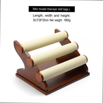 Jewelry Display Rack Solid Wood Microfiber Material Bracelet Jewelry Rack