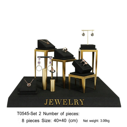 Black jewelry counter display props, necklaces, rings, earrings, studs, bracelets, jewelry display racks