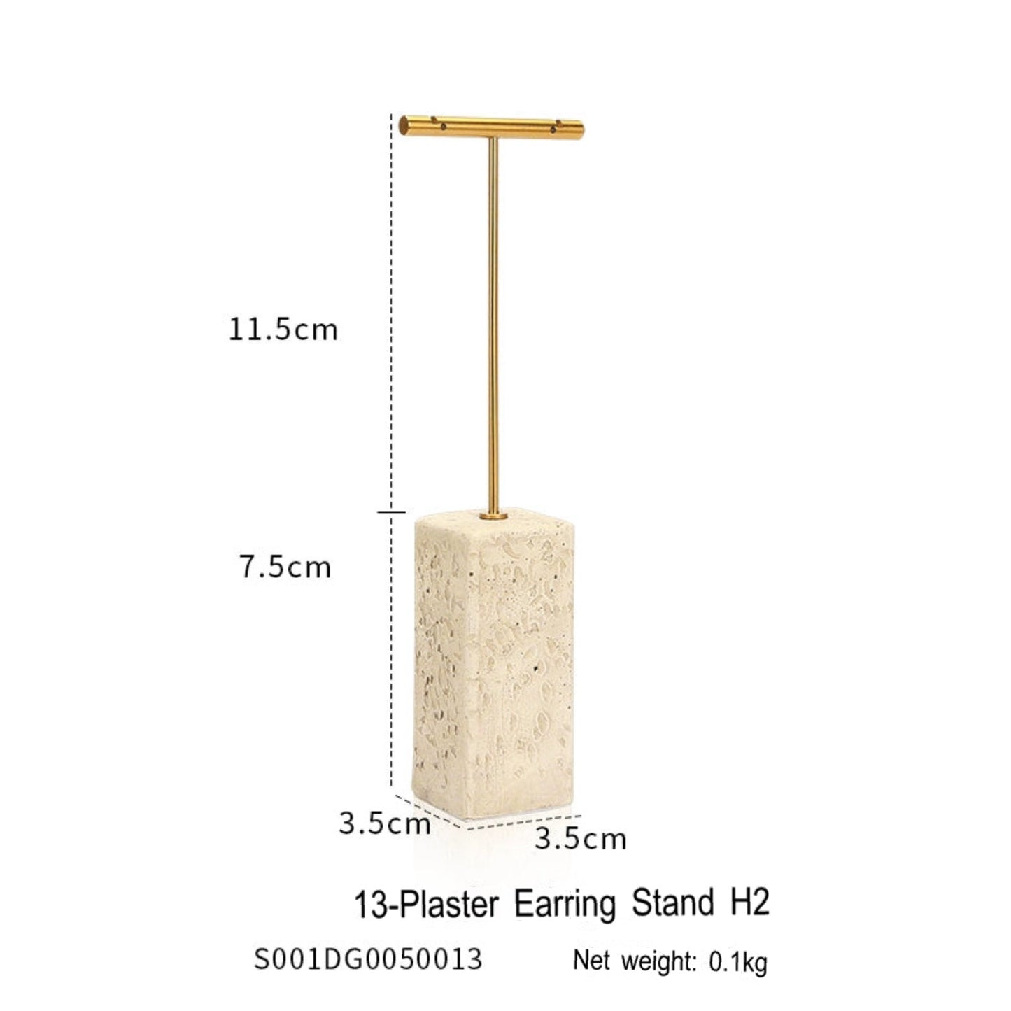 Yellow plaster earrings display, creative jewelry display, jewelry display shooting props