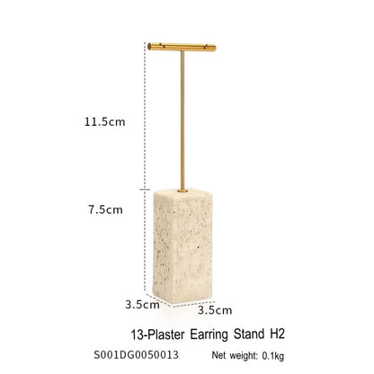 Yellow plaster earrings display, creative jewelry display, jewelry display shooting props