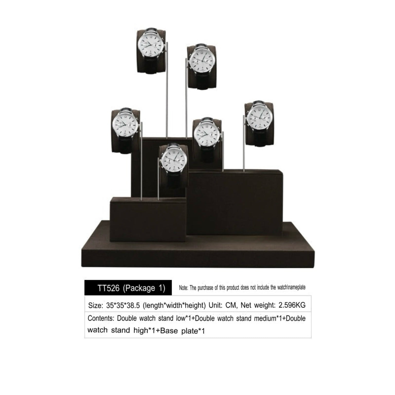 High-end watch display stand, microfiber watch display stand, counter display watch display props