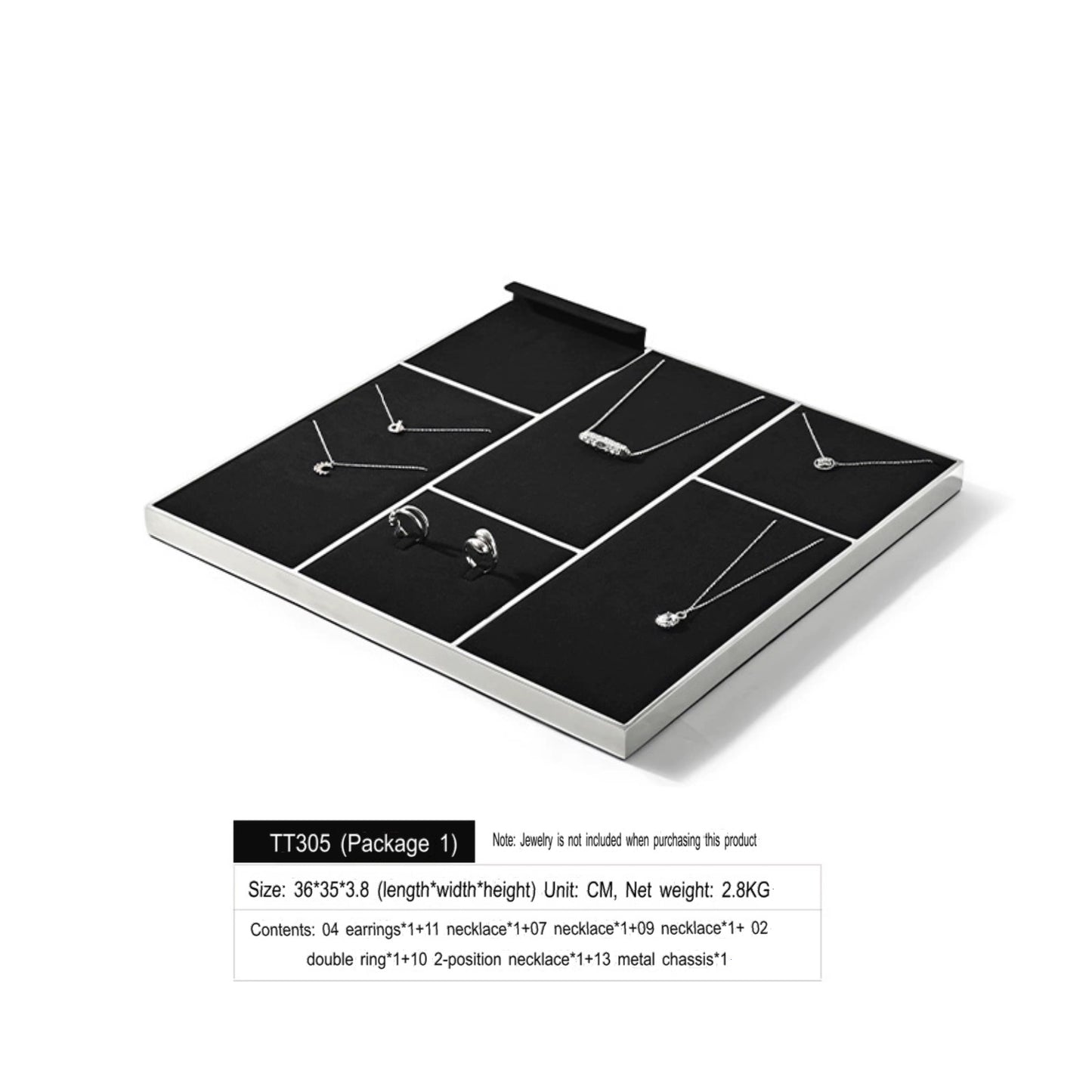 Jewelry Ring Display Rack Stud Necklace Storage Bracelet Display Counter Jewelry Display Tray