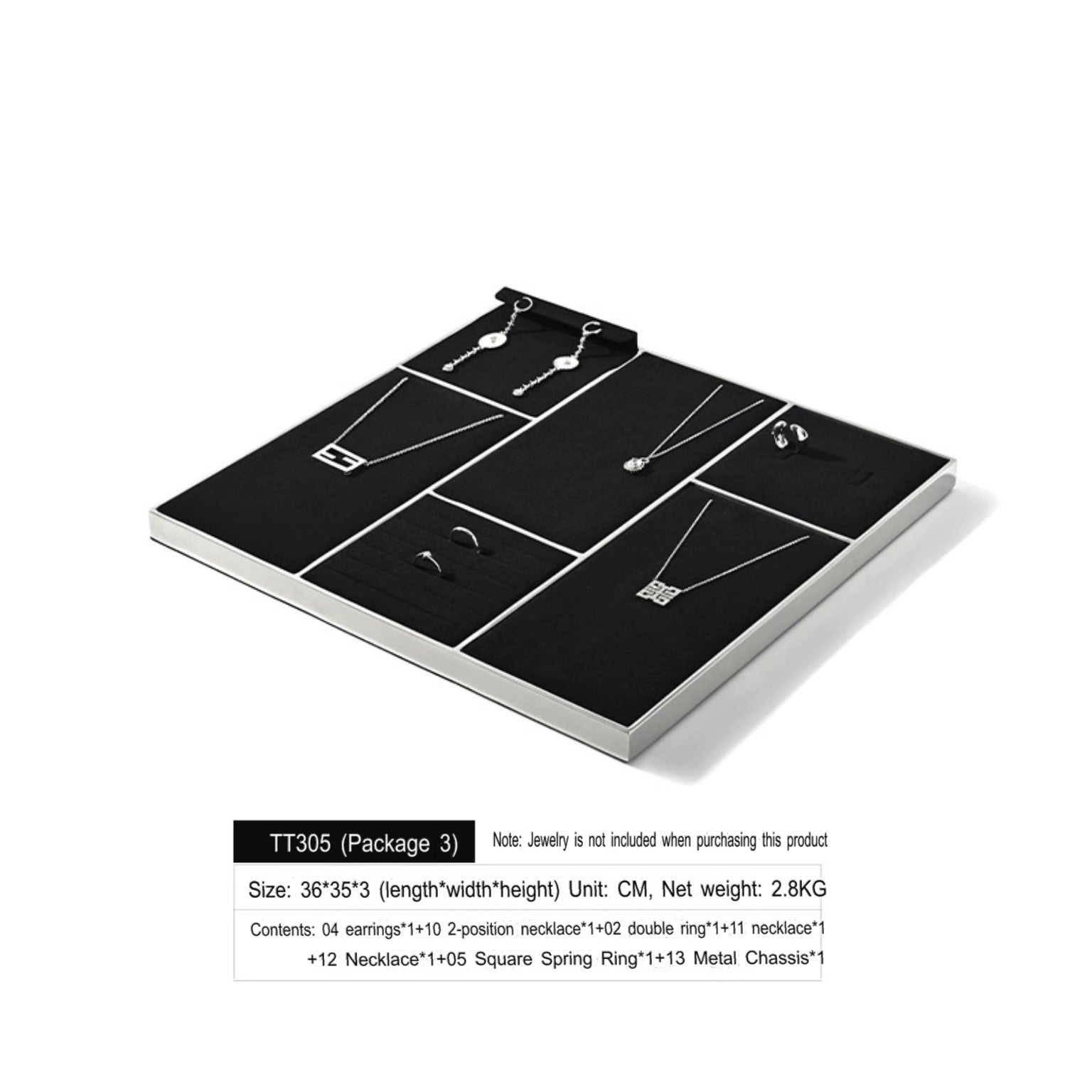 Jewelry Ring Display Rack Stud Necklace Storage Bracelet Display Counter Jewelry Display Tray