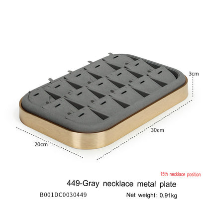 Jewelry display props microfiber jewelry display tray metal necklace ring earrings look at the pallet