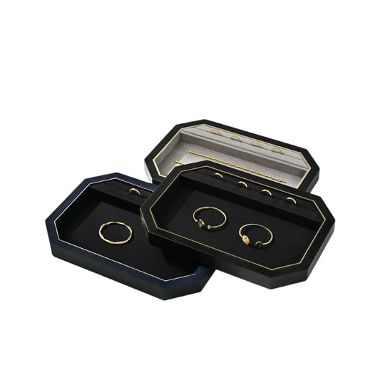 Jewelry Plate PU Leather Jewelry Display Plate Fleece Necklace Ring Pendant Display Jewelry Viewing Pallet