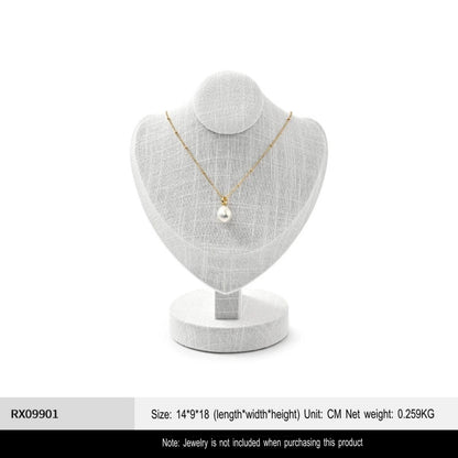 Necklace display stand, solid wood microfiber necklace, model neck, portrait frame, pendant display, neck mask holder