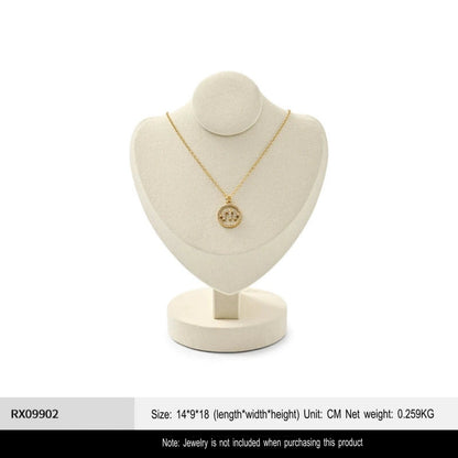 Necklace display stand, solid wood microfiber necklace, model neck, portrait frame, pendant display, neck mask holder