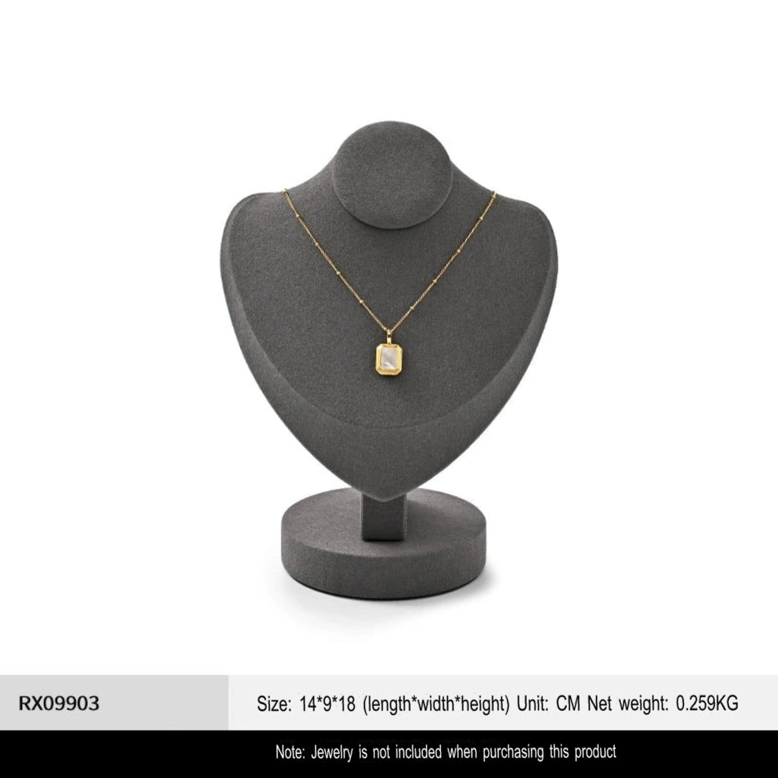 Necklace display stand, solid wood microfiber necklace, model neck, portrait frame, pendant display, neck mask holder