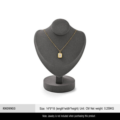 Necklace display stand, solid wood microfiber necklace, model neck, portrait frame, pendant display, neck mask holder