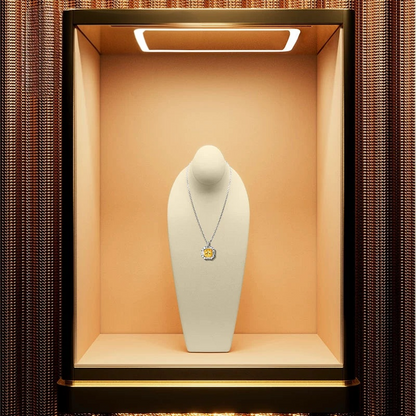 Microfiber necklace portrait frame designer high-end necklace frame portrait neck display props