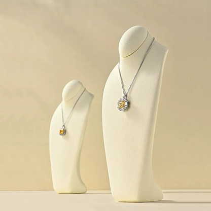 Microfiber necklace portrait frame designer high-end necklace frame portrait neck display props
