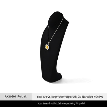 Microfiber necklace portrait frame designer high-end necklace frame portrait neck display props
