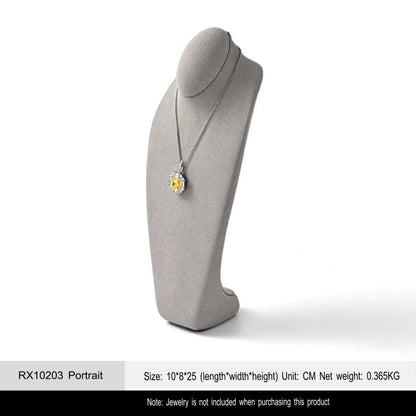 Microfiber necklace portrait frame designer high-end necklace frame portrait neck display props