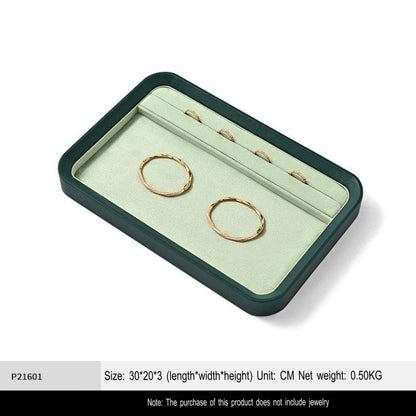 Jewelry Tray Ring Necklace Pendant Tray PU Leather Jewelry Storage Tray