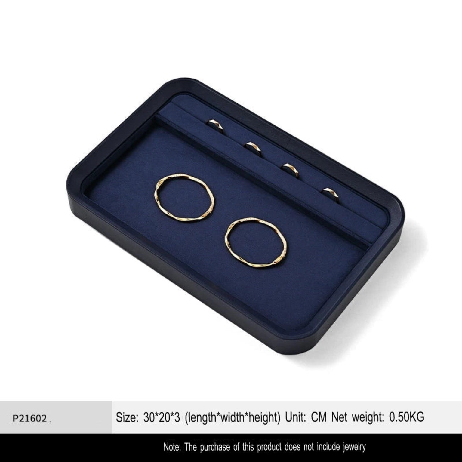 Jewelry Tray Ring Necklace Pendant Tray PU Leather Jewelry Storage Tray