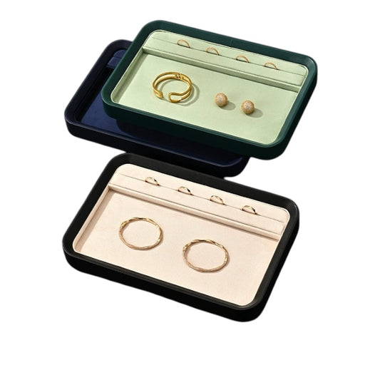 Jewelry Tray Ring Necklace Pendant Tray PU Leather Jewelry Storage Tray
