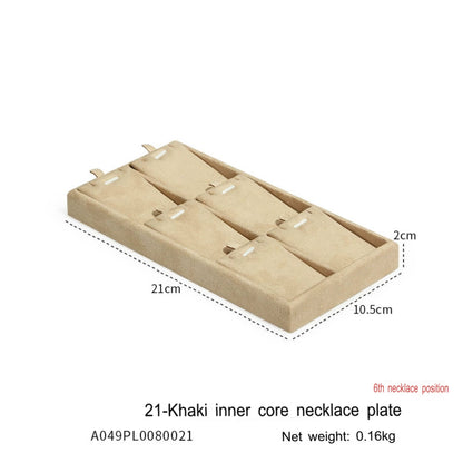 High-grade flannel jewelry tray, ring necklace, earrings, bracelets, multi-functional display plate, display plate, jewelry watch tray