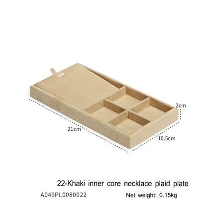 High-grade flannel jewelry tray, ring necklace, earrings, bracelets, multi-functional display plate, display plate, jewelry watch tray