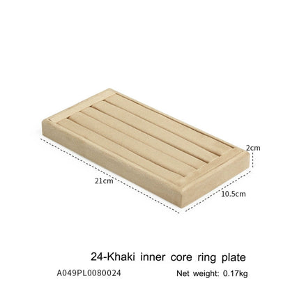 High-grade flannel jewelry tray, ring necklace, earrings, bracelets, multi-functional display plate, display plate, jewelry watch tray
