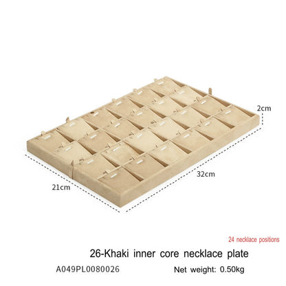 High-grade flannel jewelry tray, ring necklace, earrings, bracelets, multi-functional display plate, display plate, jewelry watch tray