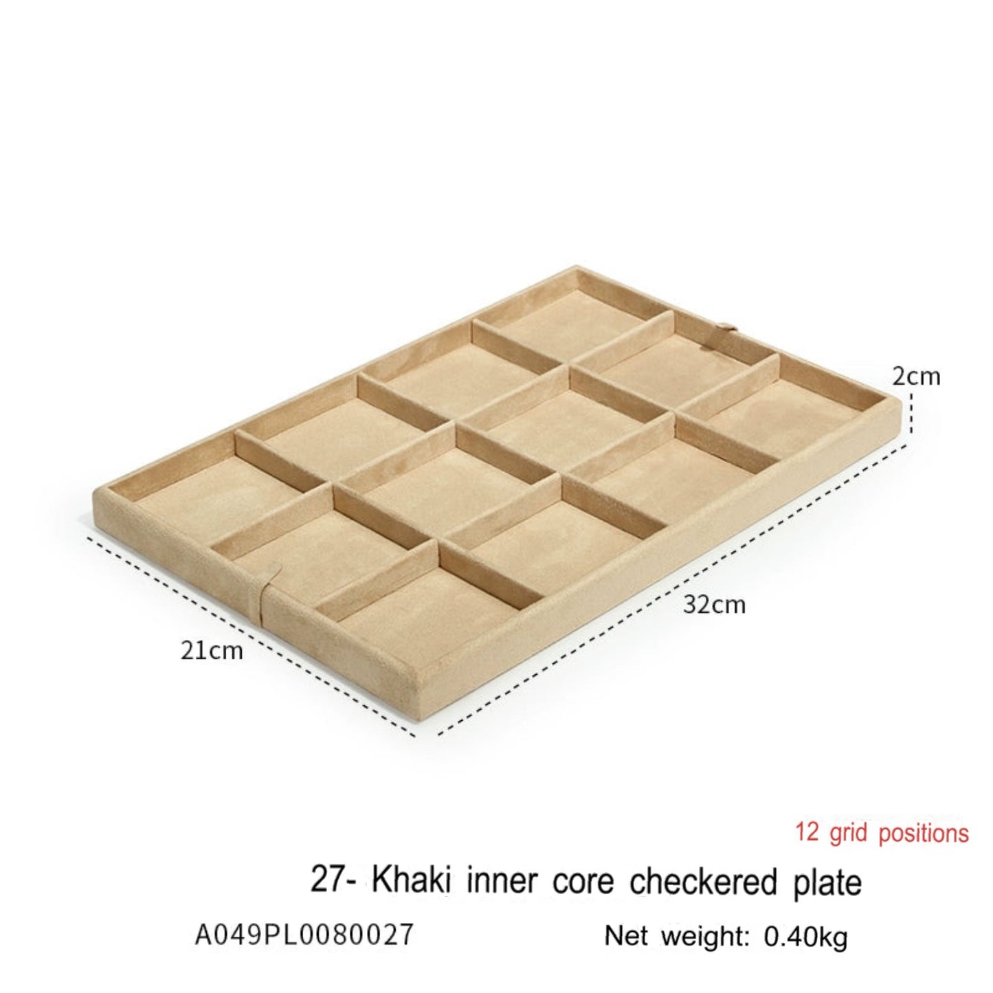 High-grade flannel jewelry tray, ring necklace, earrings, bracelets, multi-functional display plate, display plate, jewelry watch tray