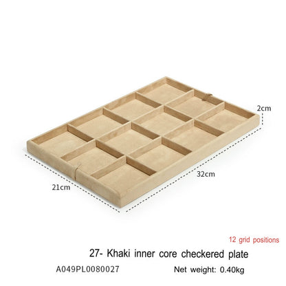 High-grade flannel jewelry tray, ring necklace, earrings, bracelets, multi-functional display plate, display plate, jewelry watch tray