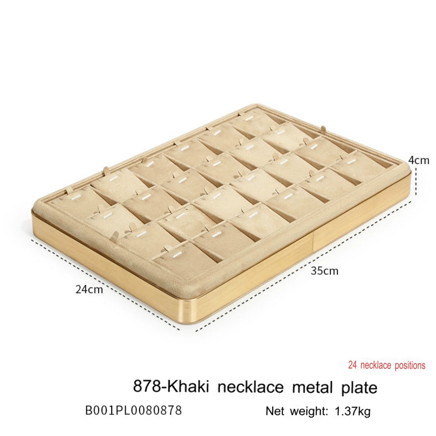 High-grade flannel jewelry tray, ring necklace, earrings, bracelets, multi-functional display plate, display plate, jewelry watch tray