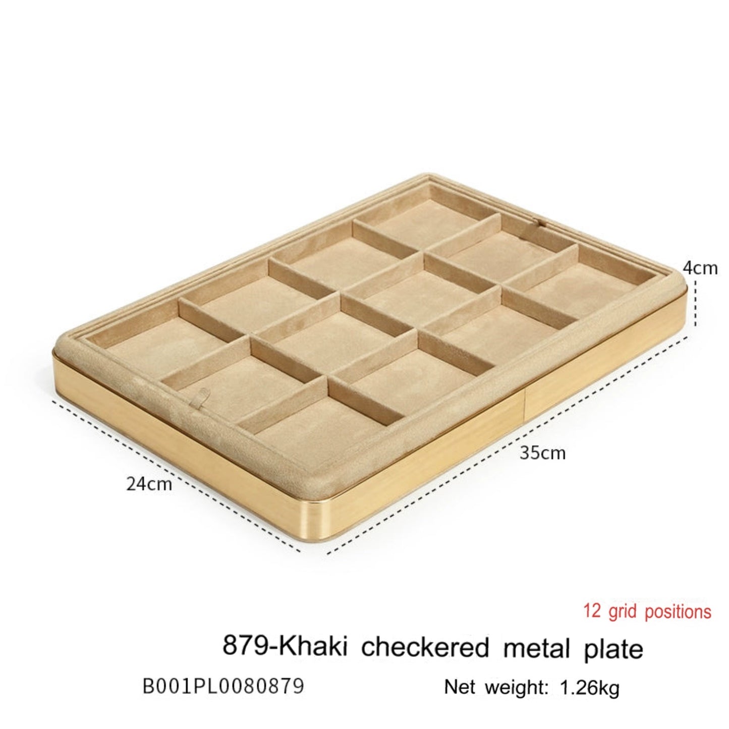 High-grade flannel jewelry tray, ring necklace, earrings, bracelets, multi-functional display plate, display plate, jewelry watch tray