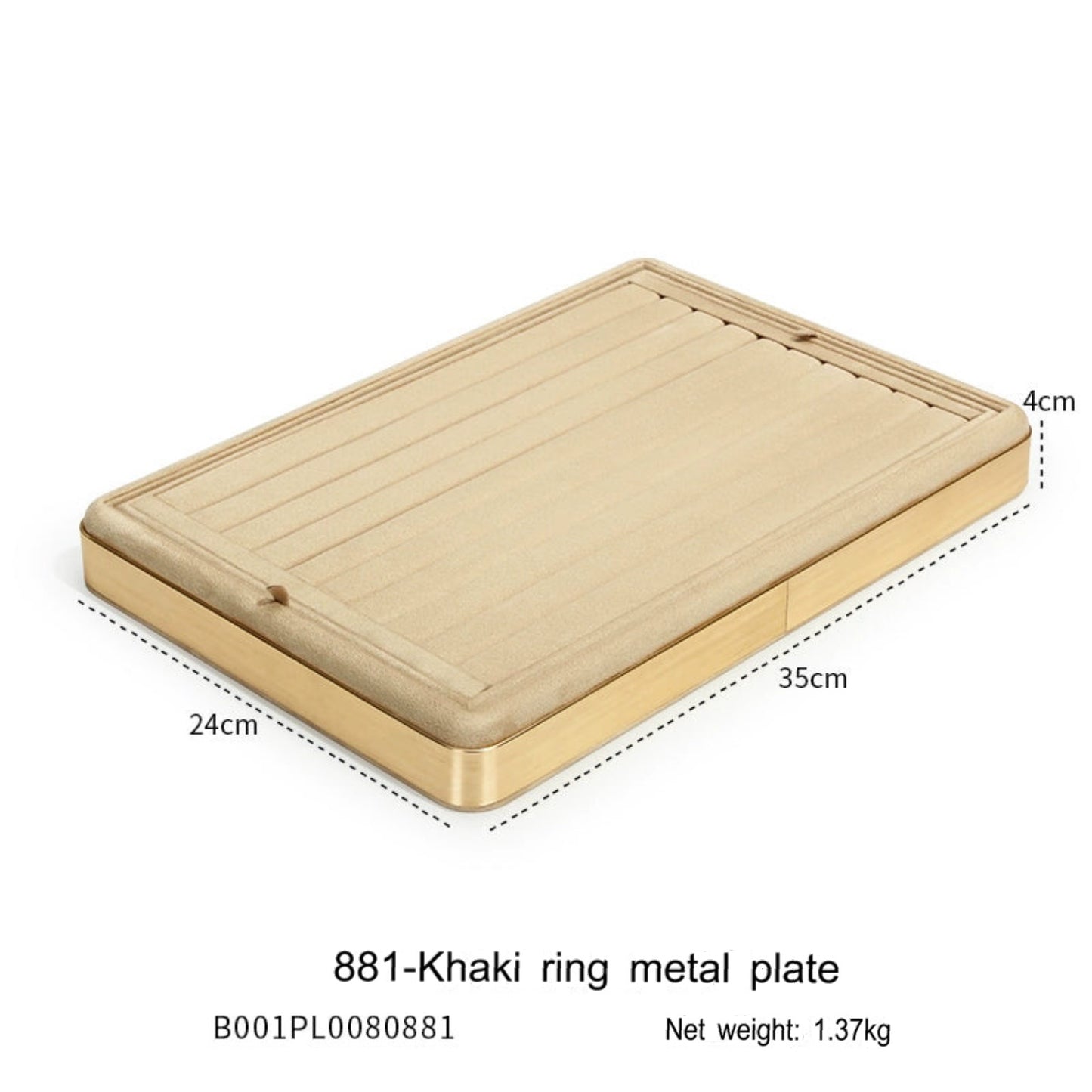 High-grade flannel jewelry tray, ring necklace, earrings, bracelets, multi-functional display plate, display plate, jewelry watch tray