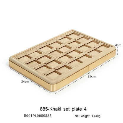 High-grade flannel jewelry tray, ring necklace, earrings, bracelets, multi-functional display plate, display plate, jewelry watch tray