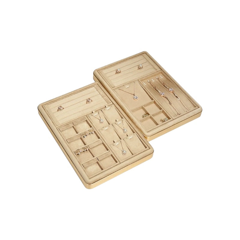 High-grade flannel jewelry tray, ring necklace, earrings, bracelets, multi-functional display plate, display plate, jewelry watch tray