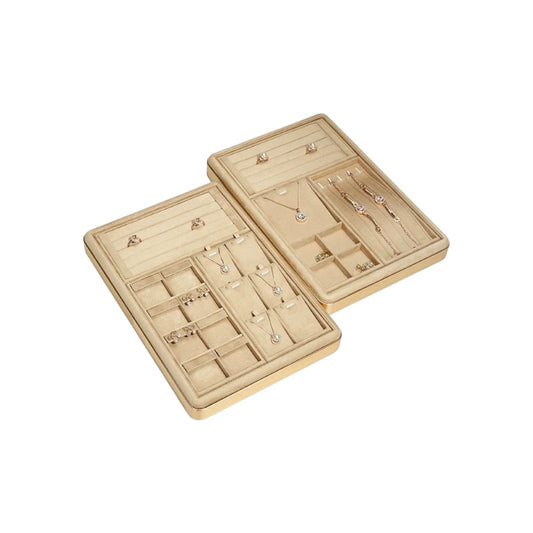High-grade flannel jewelry tray, ring necklace, earrings, bracelets, multi-functional display plate, display plate, jewelry watch tray