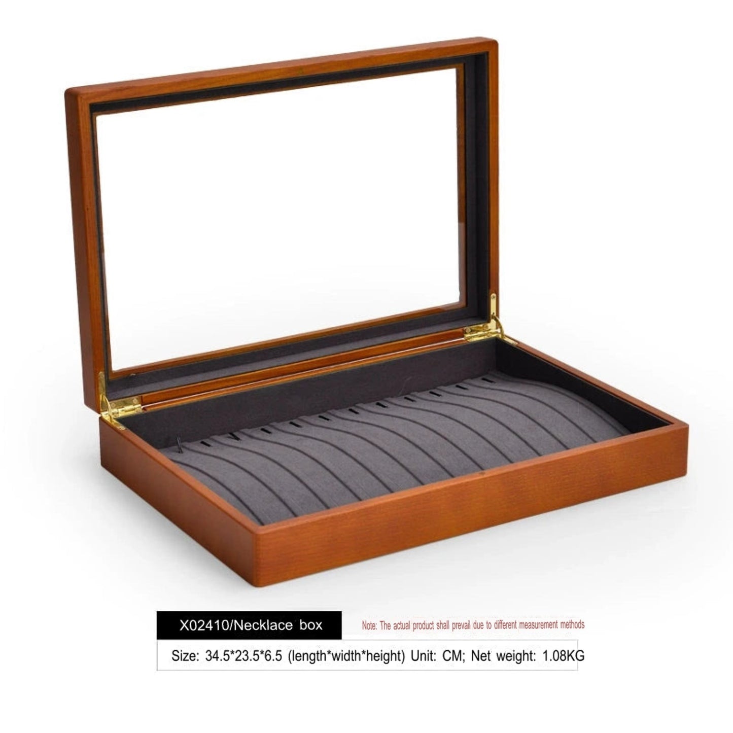 Solid wood jewelry storage box high-end necklace ring earrings bracelet bracelet box jewelry jewelry box