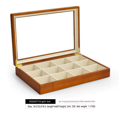 Solid wood jewelry storage box high-end necklace ring earrings bracelet bracelet box jewelry jewelry box