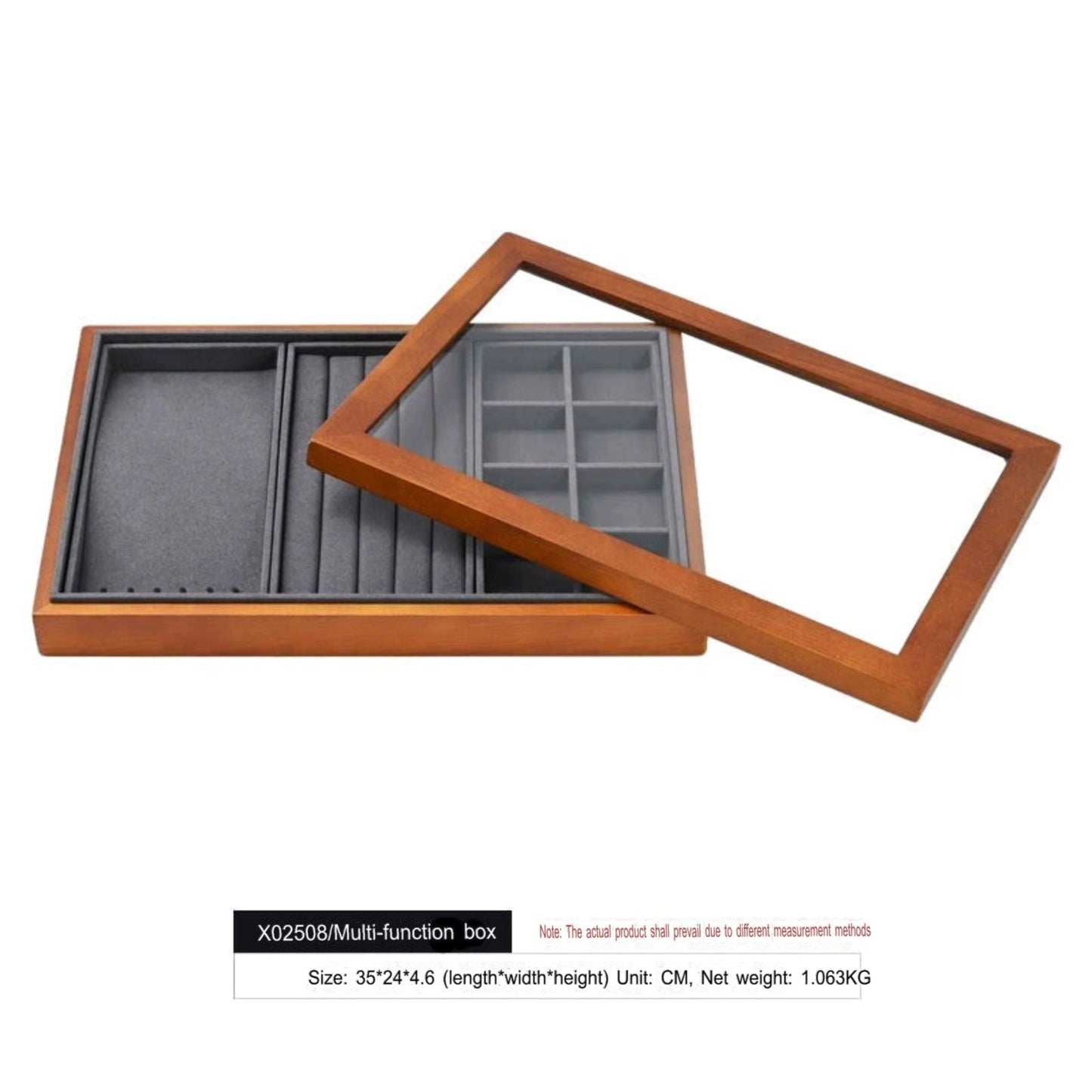 Solid wood jewelry storage box high-end necklace ring earrings bracelet bracelet box jewelry jewelry box