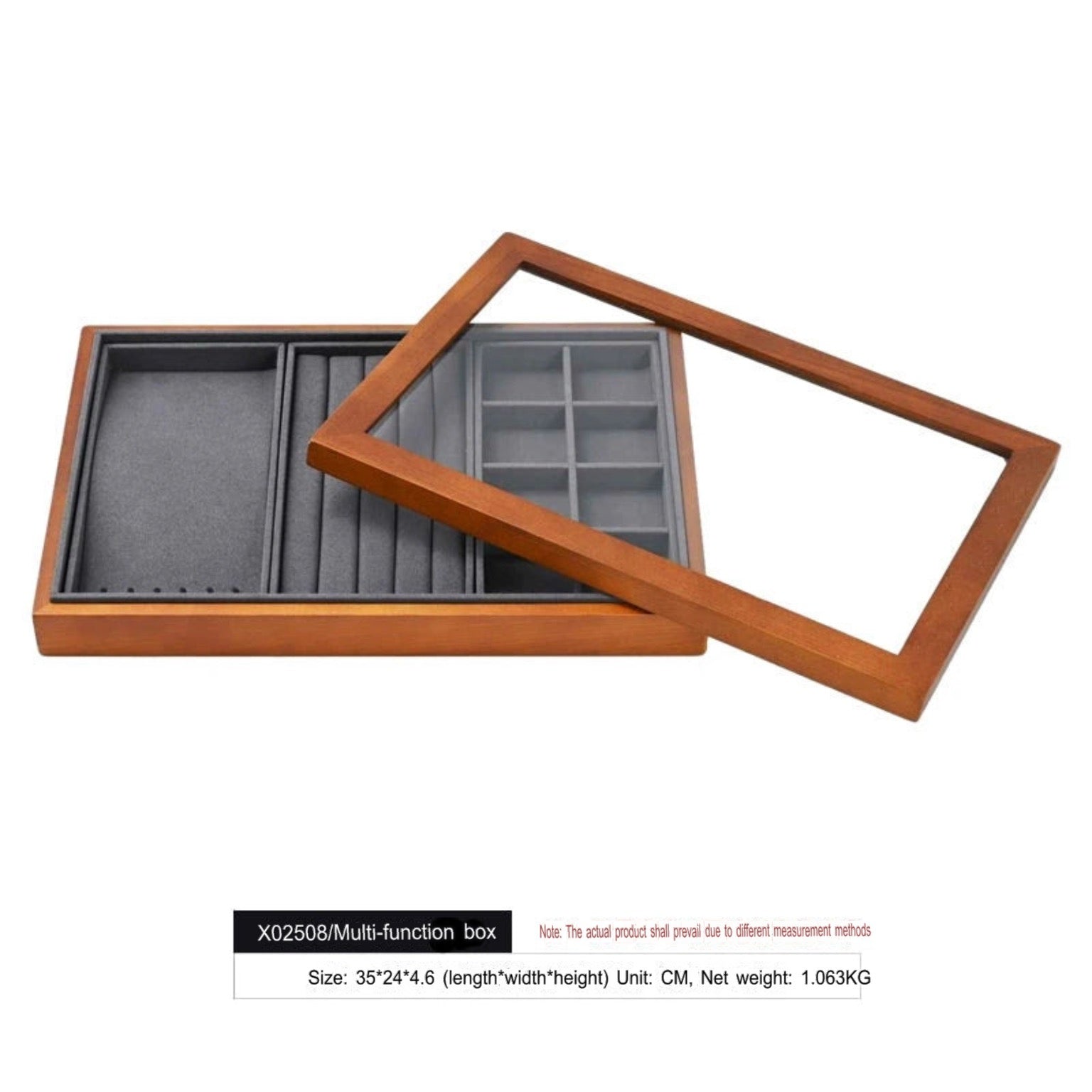 Solid wood jewelry storage box high-end necklace ring earrings bracelet bracelet box jewelry jewelry box