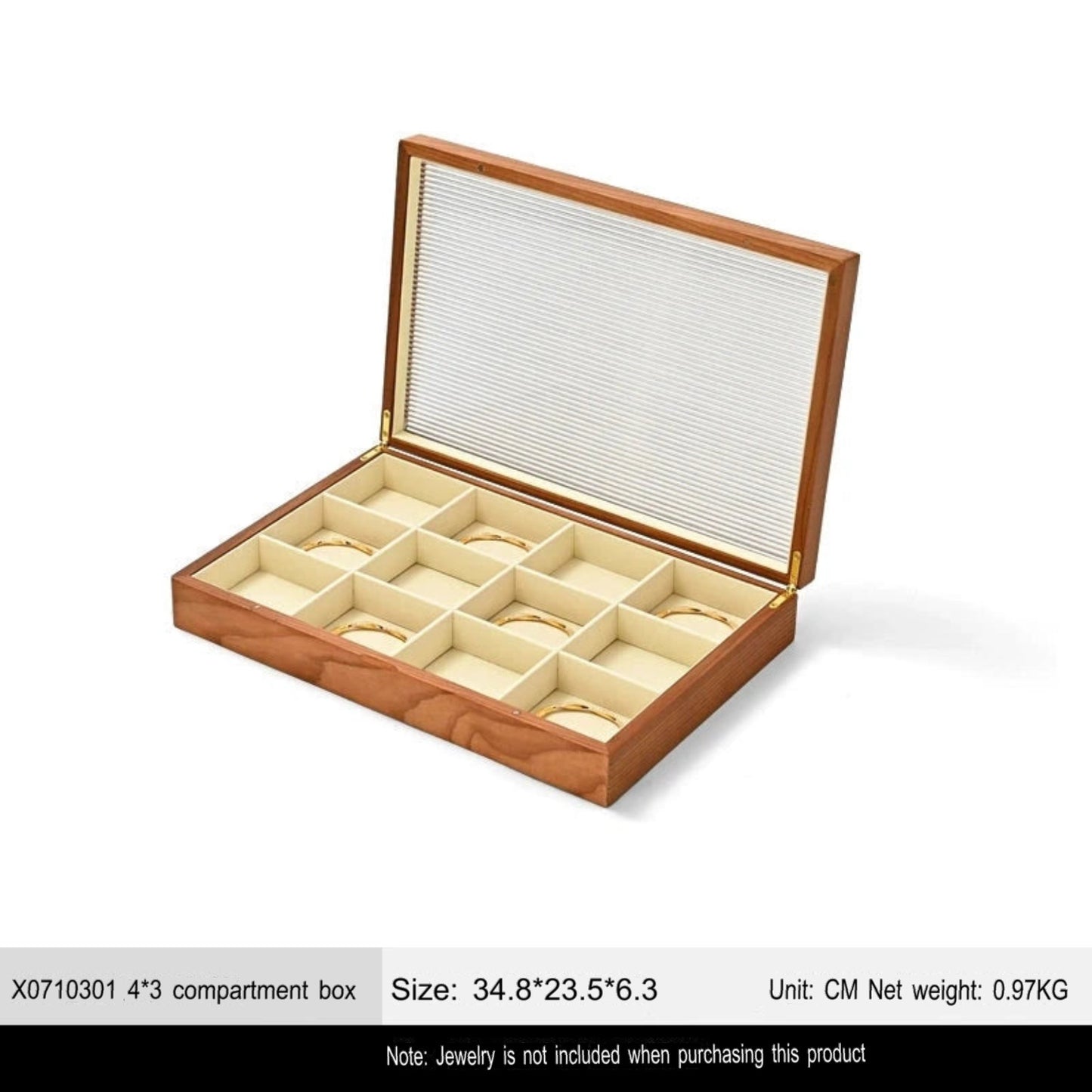 Solid wood jewelry storage box high-end necklace ring earrings bracelet bracelet box jewelry jewelry box
