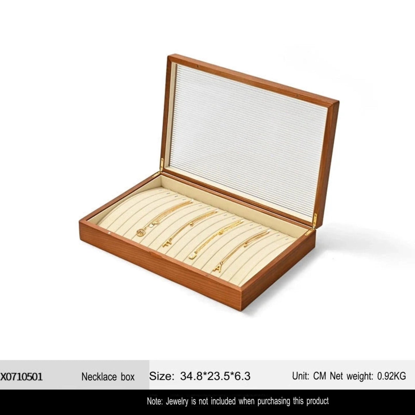 Solid wood jewelry storage box high-end necklace ring earrings bracelet bracelet box jewelry jewelry box