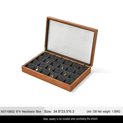 Solid wood jewelry storage box high-end necklace ring earrings bracelet bracelet box jewelry jewelry box