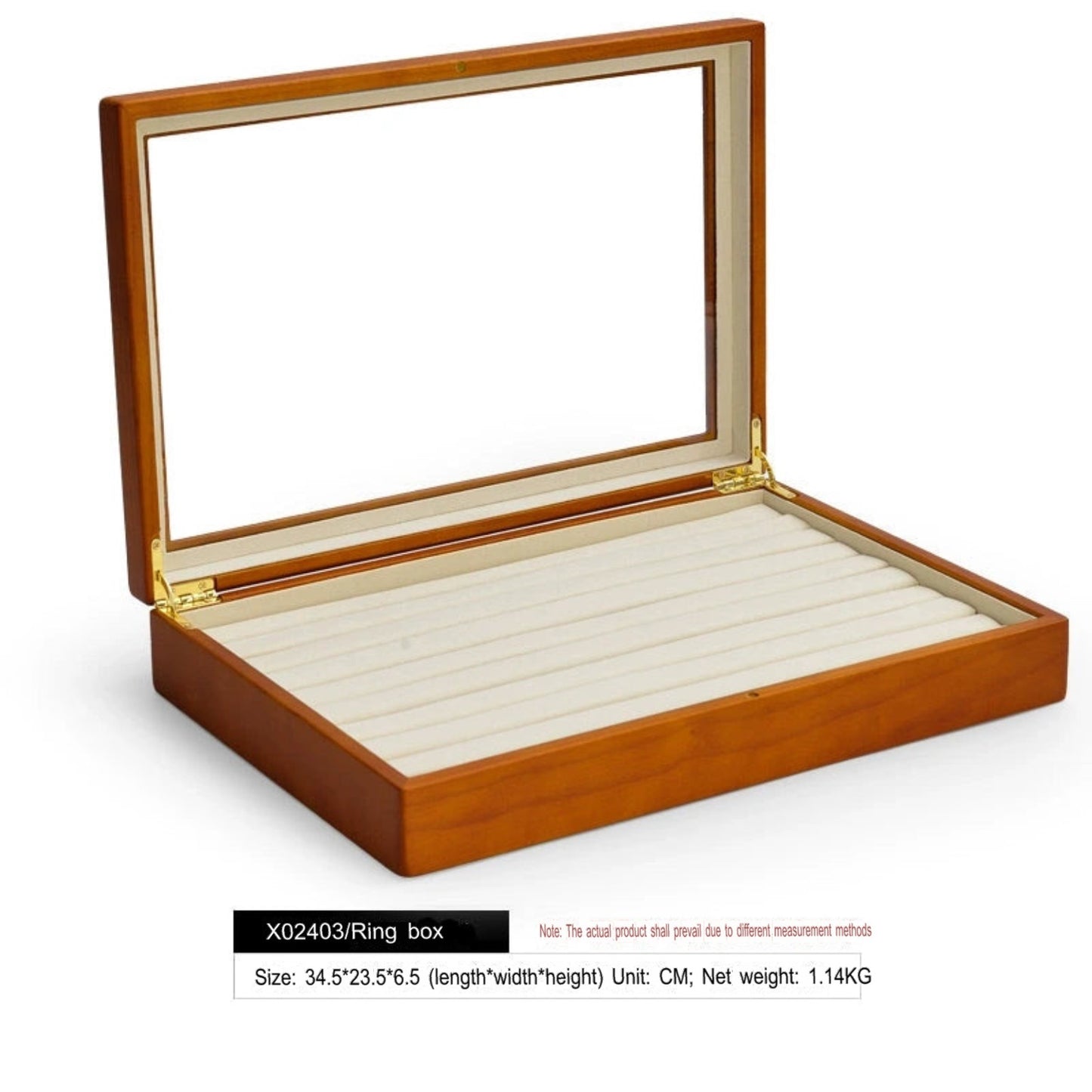 Solid wood jewelry storage box high-end necklace ring earrings bracelet bracelet box jewelry jewelry box