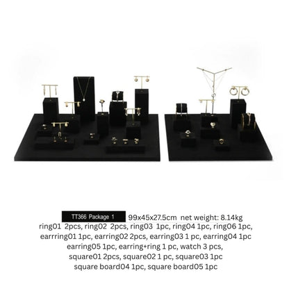 Luxury jewelry display props, high-end metal microfiber necklace, ring counter, jewelry display rack