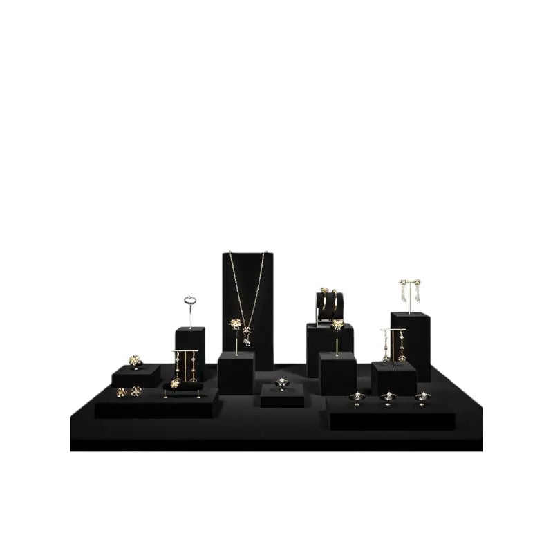 Metal Microfiber Jewelry Display Stand