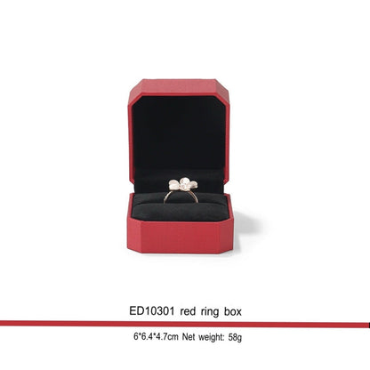 Red Gold Jewelry Box Wedding Ring Box Diamond Ring Box Jewelry Box Bracelet Necklace Gift Box