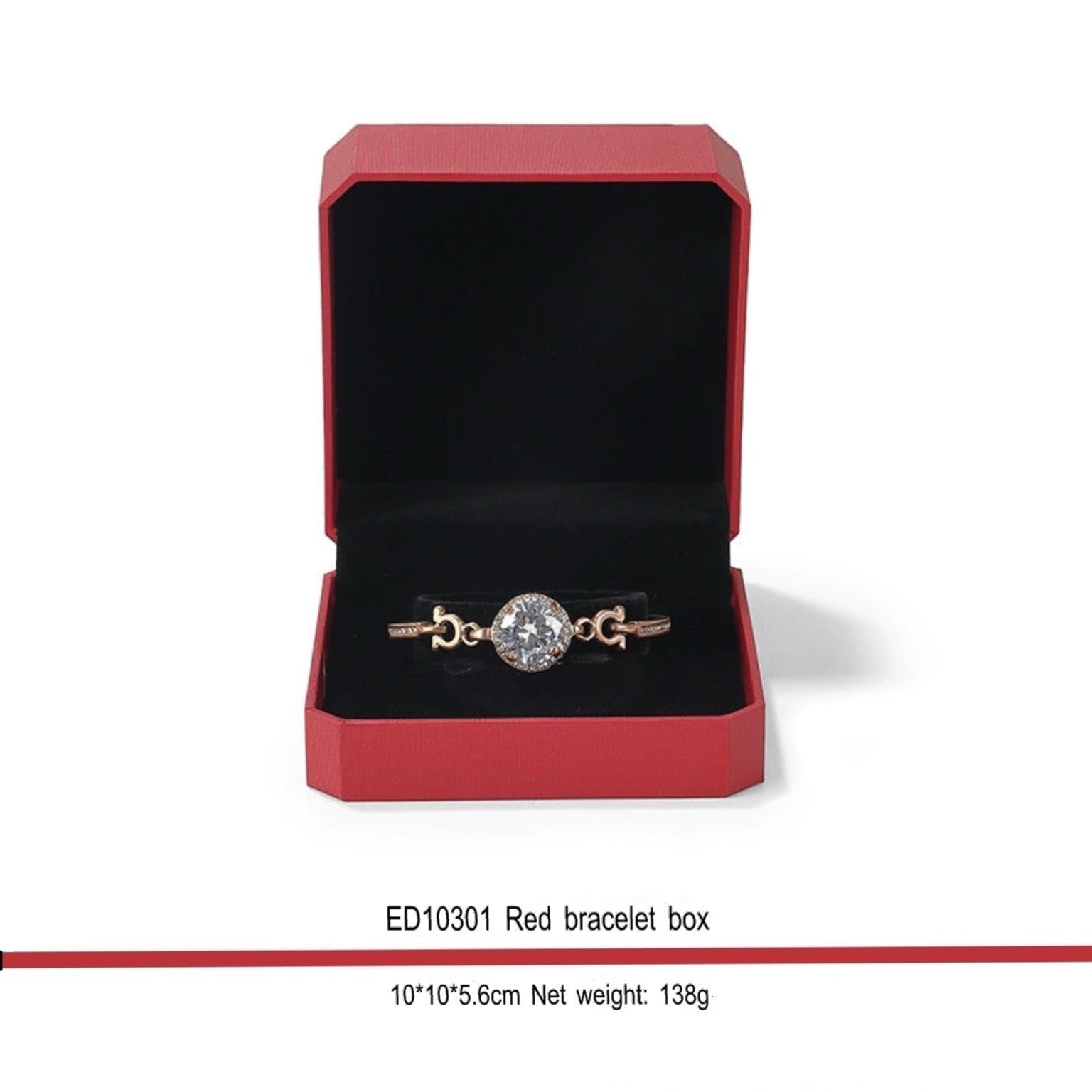 Red Gold Jewelry Box Wedding Ring Box Diamond Ring Box Jewelry Box Bracelet Necklace Gift Box