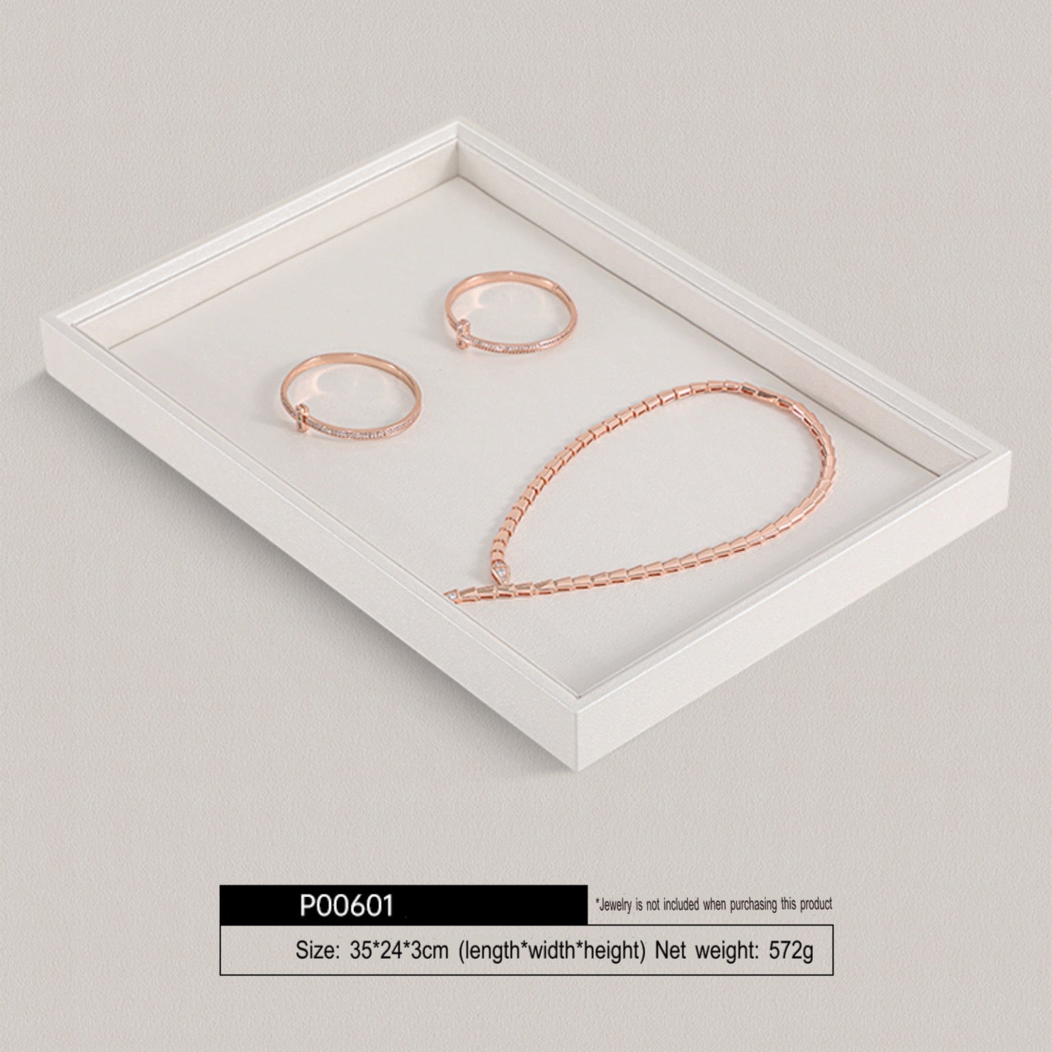 High-end jewelry box, ring, jewelry storage plate, pearl necklace, jewelry, stacked display shelf, tray