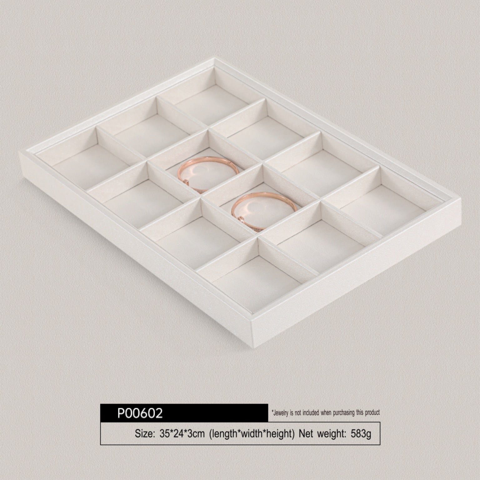 High-end jewelry box, ring, jewelry storage plate, pearl necklace, jewelry, stacked display shelf, tray